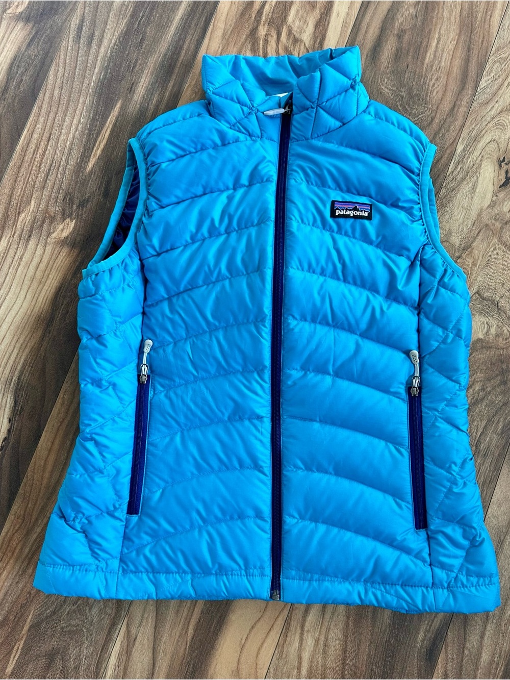 Patagonia Women’s Coastal Valley Goose Down Vest Turquoise Blue XS